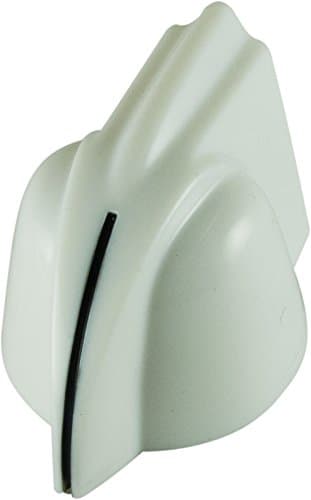 Knob - Chicken Head, mini, brass insert, Set Screw, Color: White