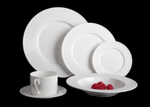 Mikasa Ridge 24 Piece Bone China Dinnerware Set, Service for 4