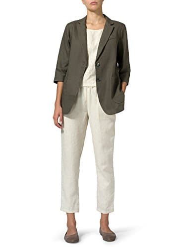Vivid Linen Single Breasted Jacket-S-Dark Taupe