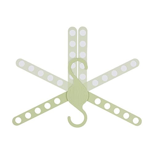 WING Smart Hanger - Flat and Folding Structure with Dual Ring and 10 Round Holes for Both Sides, Compact Storage, 2 Set (10P)