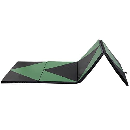 NEW folding excersize mat Gymnastics Mat Thick Folding Panel Gym Exercise Green/Black 4'x10'x2"