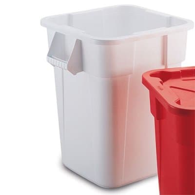 40 Gallon White Square Brute Container - 23-1/2" Sq. x 28-3/4"H (1 Container)