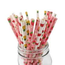 E Shopping® Eco friendly Paper Straws with different colors and designs 100 PC Straws,6 mm diameter