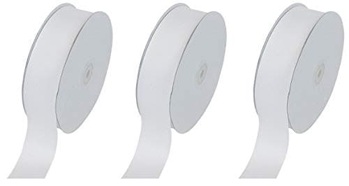 Creative Ideas Solid Grosgrain Ribbon, 1-1/2-Inch by 50-Yard, White (Тhrее Расk)