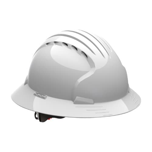 Evolution Deluxe 6161 280-EV6161V-OR Vented, Full Brim Hard Hat with HDPE Shell, 6-Point Polyester Suspension and Wheel Ratchet Adjustment