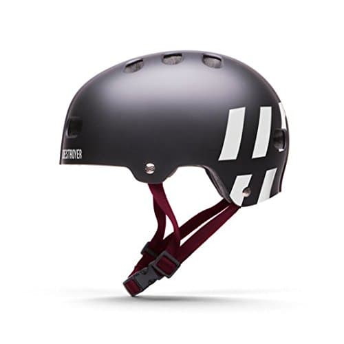 Destroyer EPS Skateboard Helmet (Black/White/Red, Small/Medium)