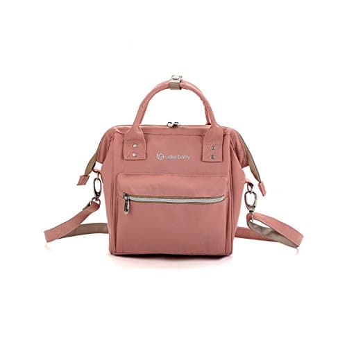 Huluwa Diaper Bag Multi-Function Waterproof Travel Backpack, Mini Portable Nappy Bags for Baby Care, Stylish and Durable, Pink