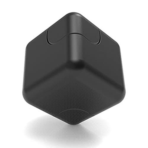 eBus Cube Hand Spinner High Speed EDC Gadgets Stress and Anxiety Relief Plastic Finger Focus Toy for Adults and Kids (Black)