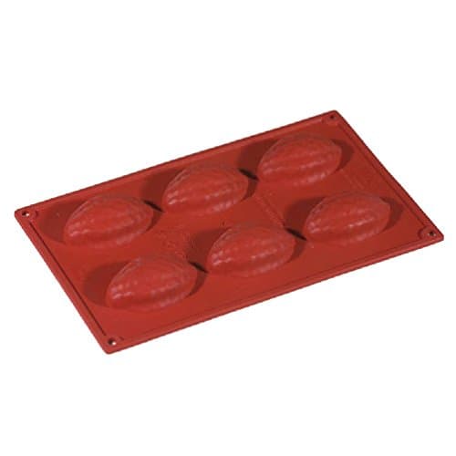 Flexible Silicone Baking Mold Cocoa Pod 6 Cavities