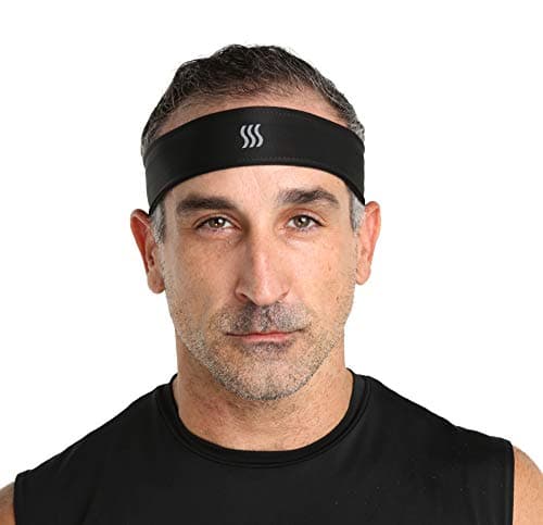 SAAKA Men’s Fully Adjustable Headband. Sweat Headband for Running, Tennis, Working Out & All Sports. Soft, Comfortable & Moisture Wicking.