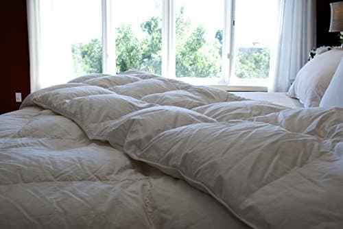 260 Thread Count Canadian White Goose Down Duvet/Comforter (4 Seasons, Queen)