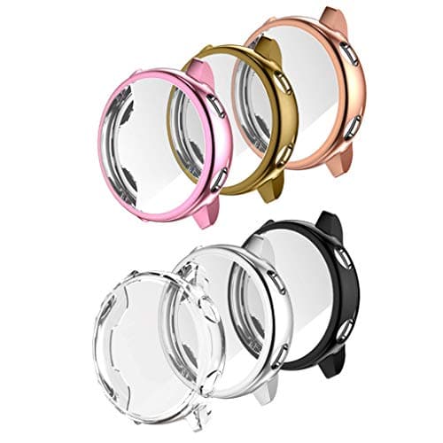 Five Star Online Screen Protector Cover Case for Samsung Galaxy Watch Active,All Around Slim Plated TPU Scratch-Resist Frame Protective Bumper Shell Cover for Galaxy Watch Active 40mm Smartwatch,6Pack