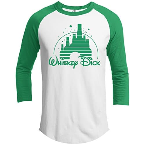 21 THREADS ST.Patrick's Day Raglan Whiskey Dick Holiday 3/4 Sleeve T-Shirt