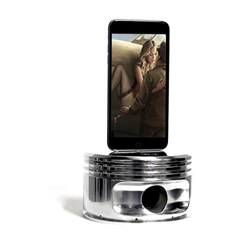 APPLE IPHONE 5 6 7 PLUS IPOD LIGHTNING USB RADIAL ENGINE POLISHED PISTON CHARGING DOCK (FLYING MONKEY EDITION)