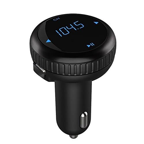 Bluetooth FM Transmitter& Car Charger , Wireless Bluetooth Car Kit , Car MP3 Player with Dual USB Port TF Card Port Hands-Free Calling for iPhone Samsung Motorola Nexus LG Android Phones (Black)