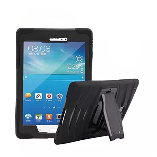 Samsung Galaxy Tab A 8"(SM-T350) Case,Shock Proof Slight waterproof armor hybrid case build in kickstand Protective Cover Case for Samsung Tab A 8.0 inch Tablet SM-T350 (Black)