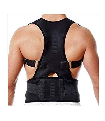Rainbow Shopper Real Doctor Posture Corrector, Shoulder Back Support Belt for Men and Women (Black)