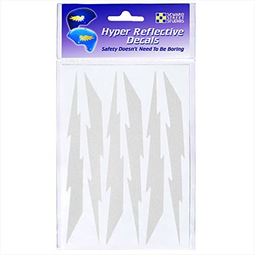 Seward Street Studios Reflective Decals Lightning Set – Lightning Reflector Safety Sticker Kit