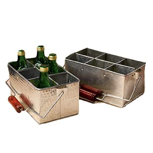 Galvanized Tin Picnic Utensil Caddy, Kitchen Organizer or Classroom Caddy - Assorted, 1 Per Order