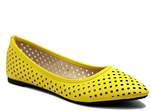 Walstar Women's Comfortable Point Toe Flat Pumps Shoes