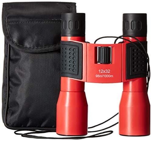 Binoculars for Bird Watching. Compact Binoculars for Adults Small Lightweight Powerful. Red. 12 x 32. Comfortable in Any Size Hand. Binoculars for Women. Hunting, Opera, Sports