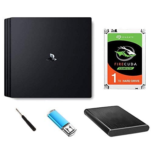 1TB PS4 SSHD (Solid State Hybrid Drive/SSD+HDD) Upgrade Kit - Seagate Firecuda - Compatible with Playstation 4, PS4 Slim, and PS4 Pro (1TB SSHD)