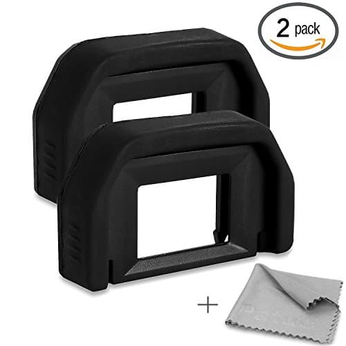 Patuo Eye Cup Replacement Eyepiece EF for Canon EOS 760D 750D 700D 650D 600D 550D 500D 450D 100D 1200D 1100D 1000D (Pack of 2)