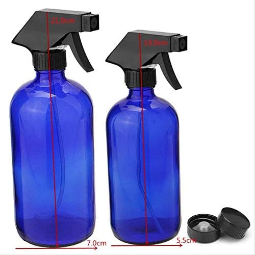 2 Pcs 250ml 500ml Empty Blue Glass Spray Bottle Perfume Aromatherapy Dispenser Makeup Remover Cosmetic Cleaning Water Bottle Container
