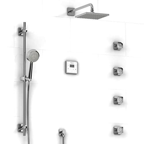Electronic Shower System With Shower Head And Body Sprays