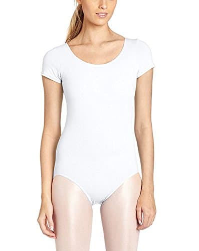 FAIMILORY Women's Basic Solid Scoop Neck Bodysuit Stretch Leotard