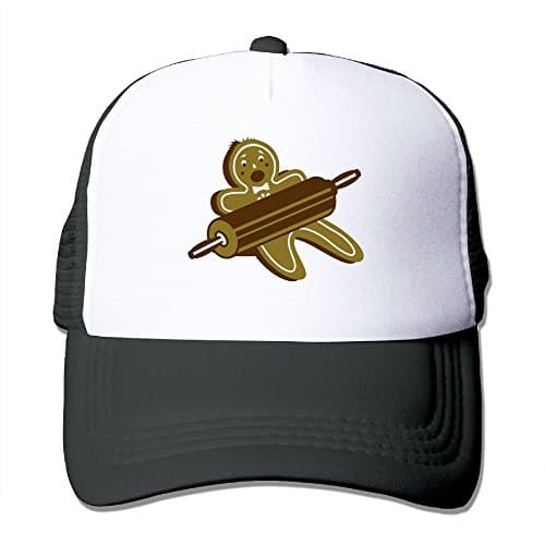 A Rolling Pin and A Gingerbread Man Big Foam Mesh Truck Cap Mesh Back Adjustable Cap