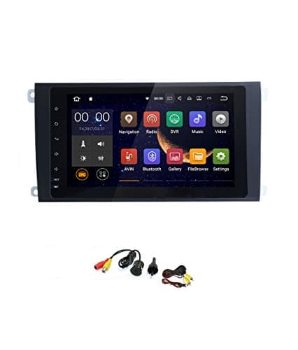 SMARTNAVI 8 inch Double Din for Porsche Cayenne Android 8.1 Quad Core Car Stereo 1024 HD Touchscreen Car Radio Receiver GPS Navigation Free Rear Camera