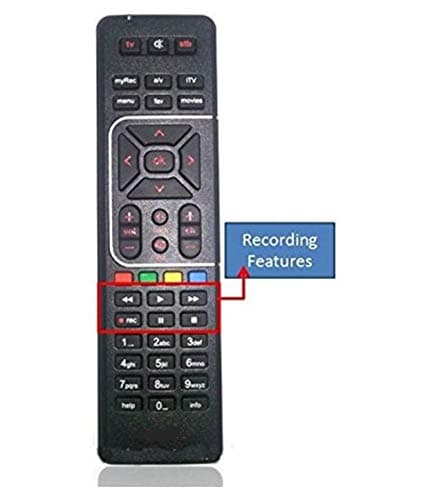 Protokart Remote with Recording Feature, Works with Airtel DTH Set Top Box, Pairing function for all TV/LED/LCD, Glow in the dark radium buttons, Unbreakable material (Black/White)