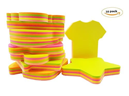 Rolina 10PCS Creative Office Sticky Notes Self-Stick Notes Pad Memo Sticker Planner, 100 Sheets/Pack(Random delivery)