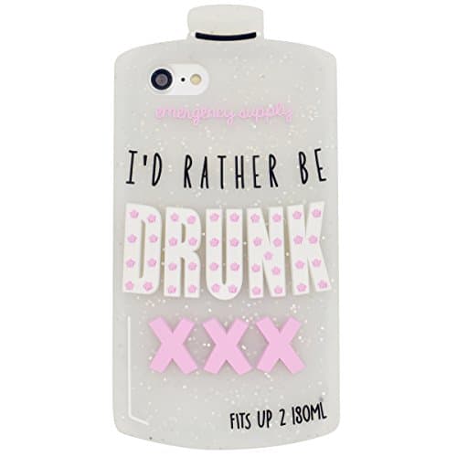 PLATA for iPhone 6/iPhone 6s/iPhone 7/iPhone 8 Case Rame Drink Bottle Silicone Case Soft Rubber [ white ]