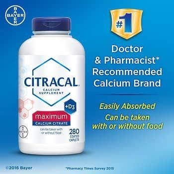 Citracal Maximum with Vitamin D3. 3 Pack (280 Counts)