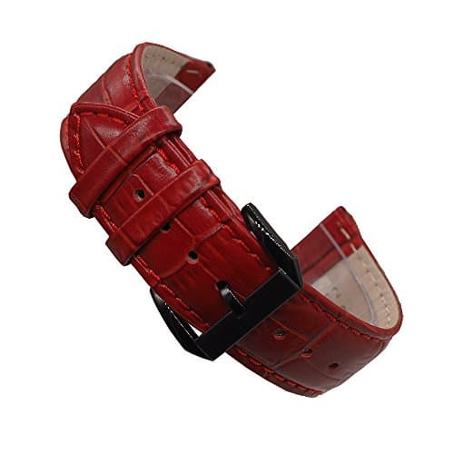 Gear S3 Leather Bands , Crocodile Pattern Replacement Strap Smart Watch Band for Samsung Gear S3 Frontier Gear S3 Classic Smartwatch, Red