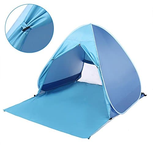 Hindom 2-3 Person Automatic Pop Up Beach Tent, UV Protection Portable Lightweight Outdoor Sun Shelter with Carrying Bag(US Stock)