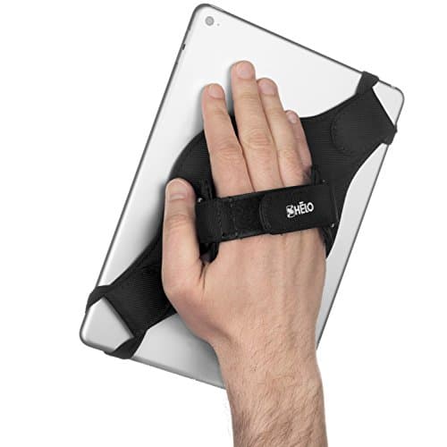 Helo Tabletstrap 360 | Full Rotation Hand Strap for iPad, iPad Pro, Android Tablets | Extra Loop Set to Customize Secure Fit on Tablet Case or Alone