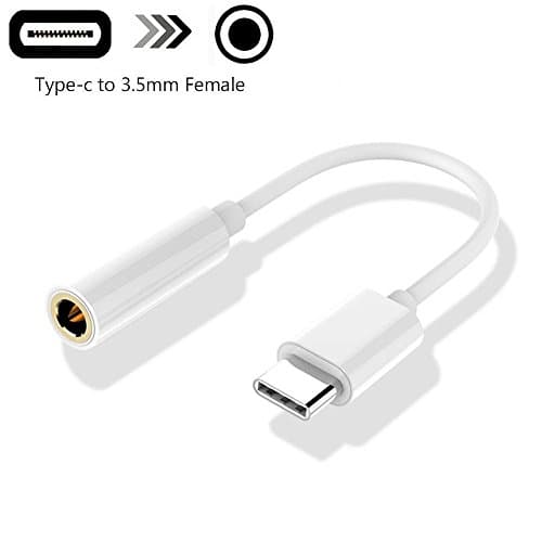 USB C to 3.5mm Headphone Jack Cable Adapter, BLUELEC Type C 3.1 Male Port to 3.5 mm Female Stereo Audio Headphone Aux Connector for Motorola Moto Z, LeEco Le 2/Max 2, Not Fit for HTC/PIXEL 2XL (White)
