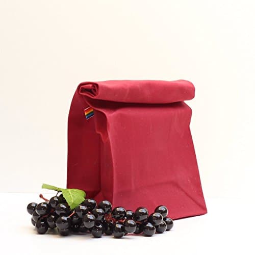 Lunch Bag - Red Waxed Canvas