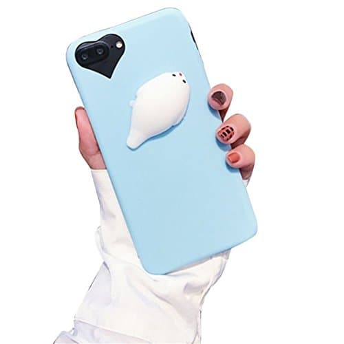 3D Soft Silicone Animal Phone Case With Finger Decompression Squishy For iPhone Samsung