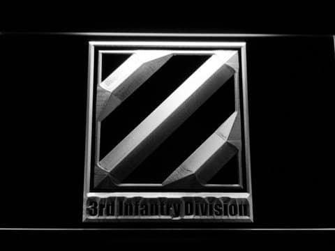 DiMike US Army 3rd Third Infantry Division LED Neon Sign (White)