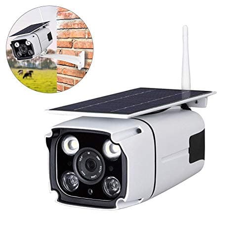 Solar Powered Security Camera Outdoor Built-in Lithium Battery Rechargeable Battery Surveillance Camera 1080P HD Weatherproof Induction Wireless Security WiFi IP Camera IPX67 Water-Proof Camera