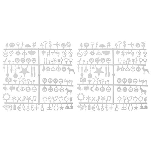 Kafen Letter Board Numbers - Replaceable Felt Symbols Retro White