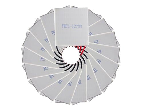 Elepartpro TEC1-12703 DC 12V 3A 29W Semiconductor Cooling Chip Computer Cooler Thermoelectric Cooler Heat Sink Cooling Set Medical Military Peltier Plate Modul(40 40mm)