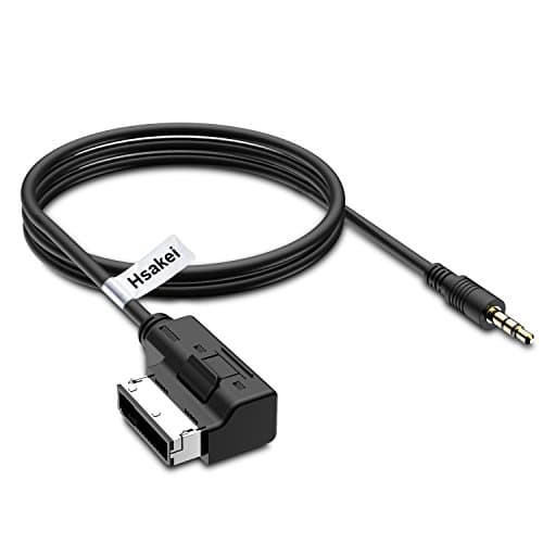 Hsakei Portable Music Interface AMI MMI AUX Adapter Cable 3.5mm Jack Aux-IN MP3 Cable for Audi A3/A4/A5/A6/A8/Q5/Q7/R8/TT,etc.
