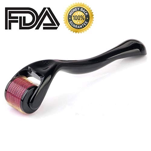 Derma Roller Cosmetic Needling Instrument for Face, 540 Titanium Micro Needle 1.0mm - Includes Storage Case