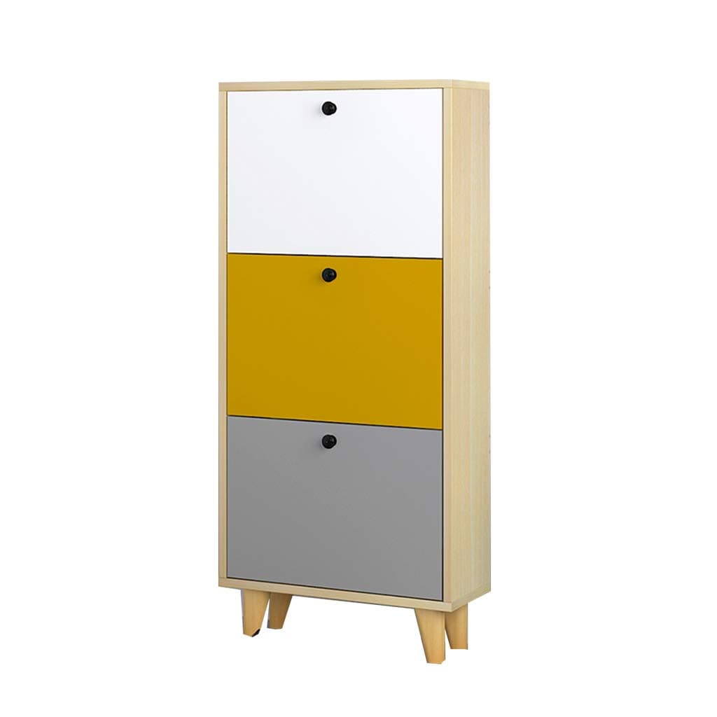 WSGYX Storage Rack Shoe Cabinet Solid Wood Shoe Rack Multi-function Locker Home Decorations (Color : 60 * 20 * 114.3CM)