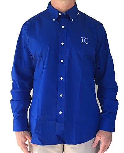 Antiqua Duke Blue Devils Men's Dynasty Button Down Long Sleeve Dress Shirt (2XL)